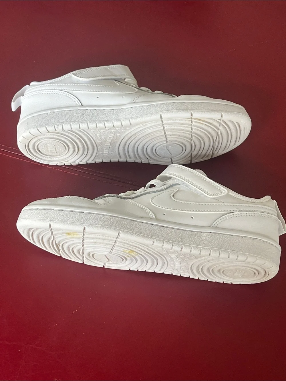 Like New Nike Kids Air Force One All-White Velcro Low EasyOn Sneakers Sz 2.5Y